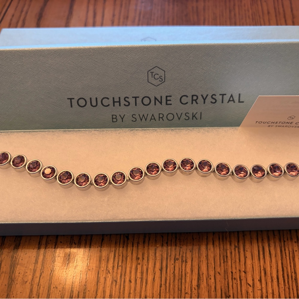 Touchstone Crystal Lavender-Pink Round Crystal Bracelet